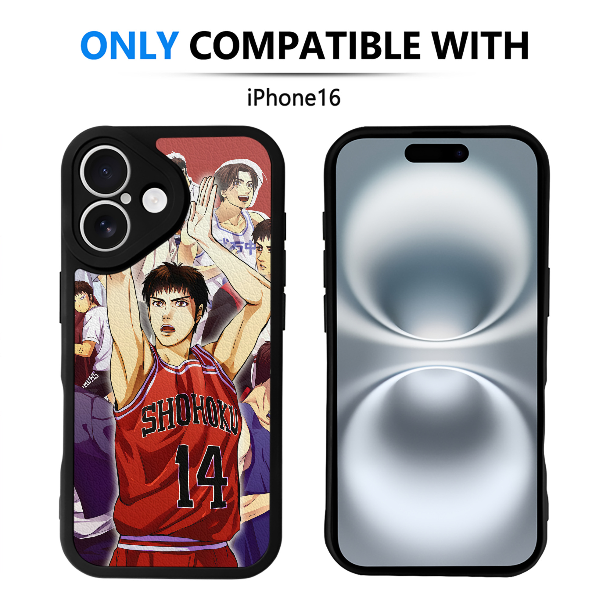 （画像用） SLAM DUNK／スラムダンク 【iPhone 16シリーズ対応】シリコンスマホケース（レザー調） 材質：シリコン